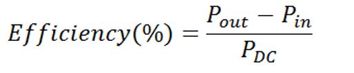 image of power added efficiency equation