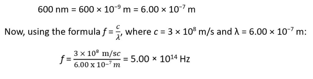 How to Calculate Frequency from Wavelength